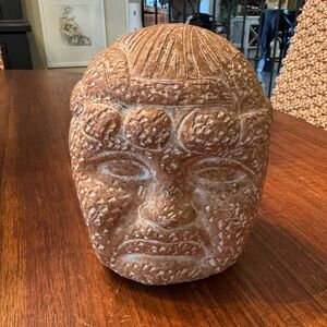 Olmec Head Sculpture